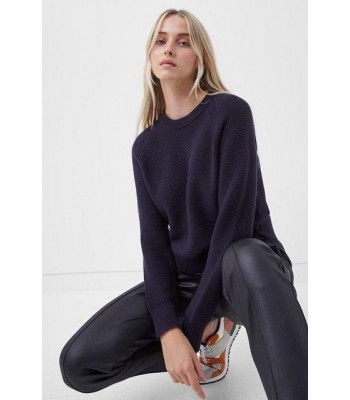 French Connection Lilly Mozart Crew Neck Jumper (Utility Blue)